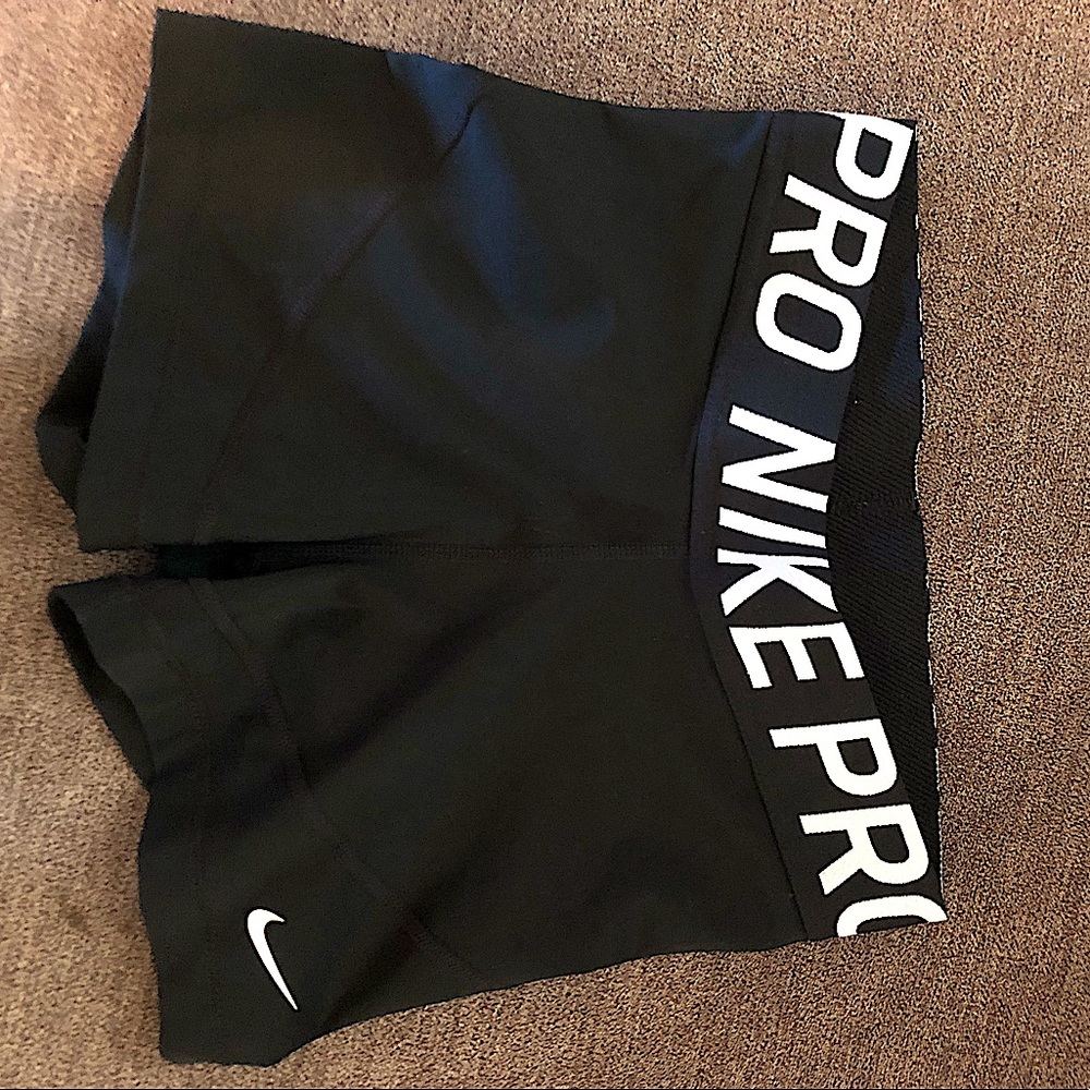 Small Nike Pro compression shorts; lightly used and in great condition!